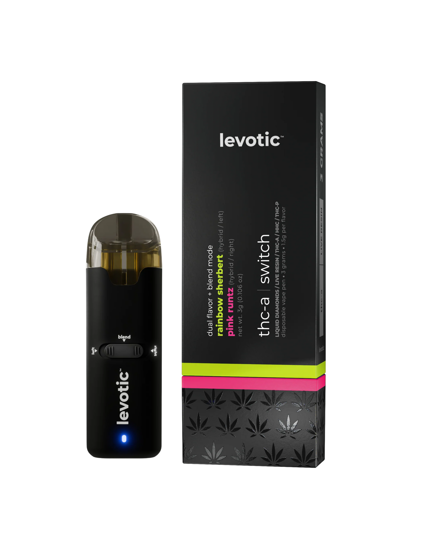 Levotic Live Resin Switch Rainbow Sherbert/Pink Runtz
