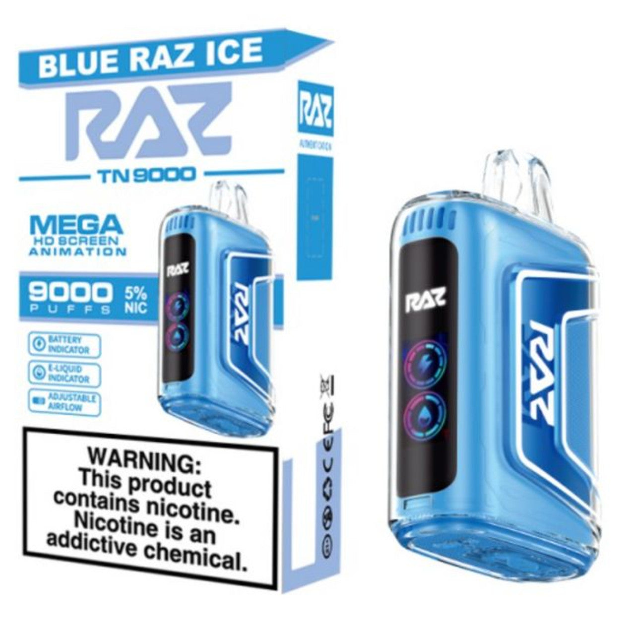 Raz TN9000 blue raz ice