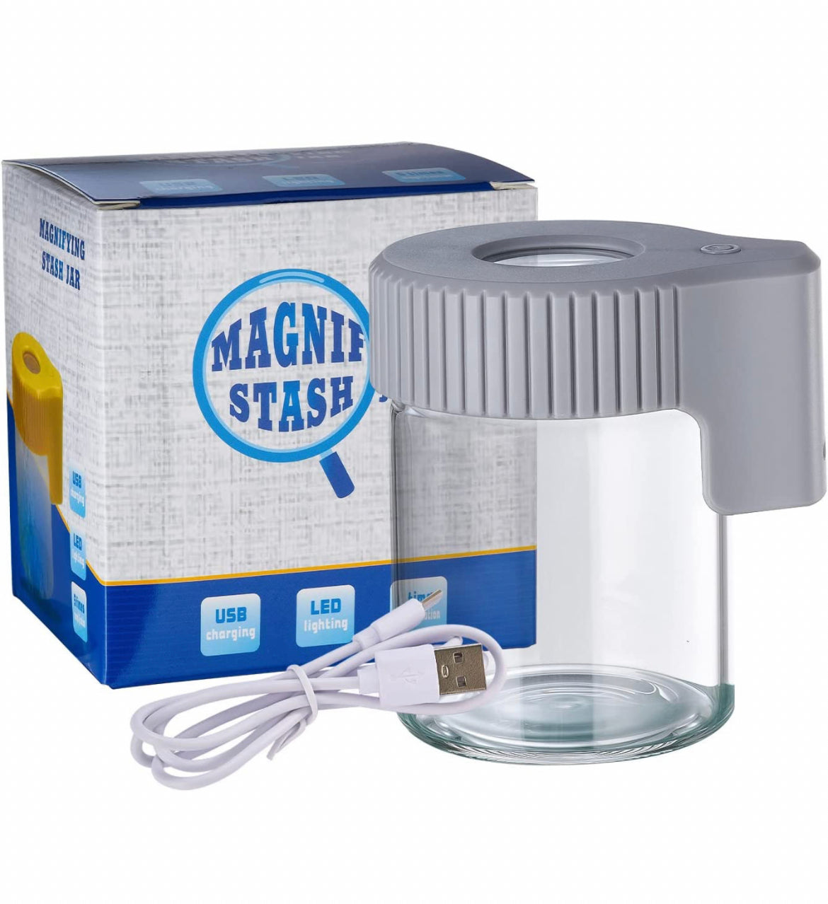 Magnifying Stash Jar With Light